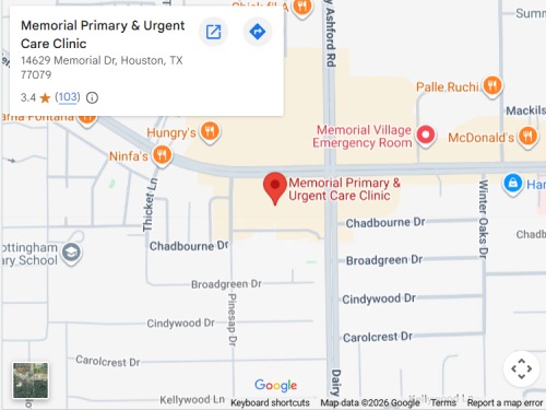 Get Directions From Your Location to Memorial Primary and Urgent Care Get Directions From Your Location to Memorial Primary and Urgent Care